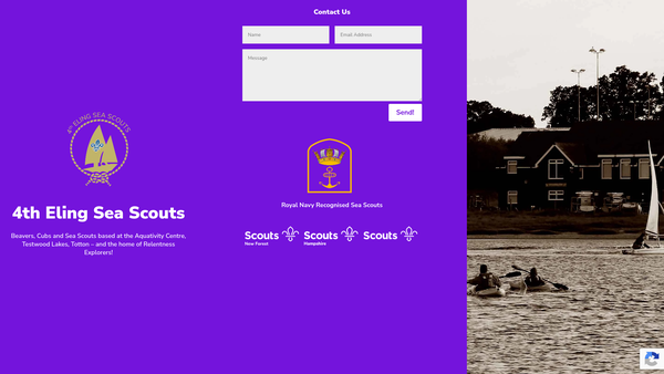 Screenshot of the 4th Eling Sea Scouts website