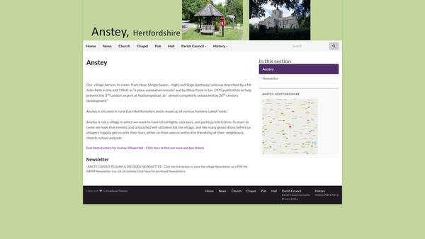 Screenshot of the Village Playing Field website