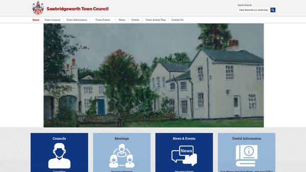 Screenshot of the Sawbridgeworth Young People's Recreational Centre website