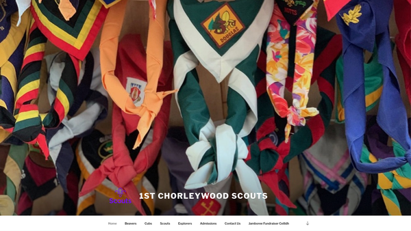 Screenshot of the 1st Chorleywood Scout Group website