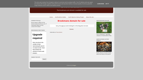 Screenshot of the North Mymms Scout Group website
