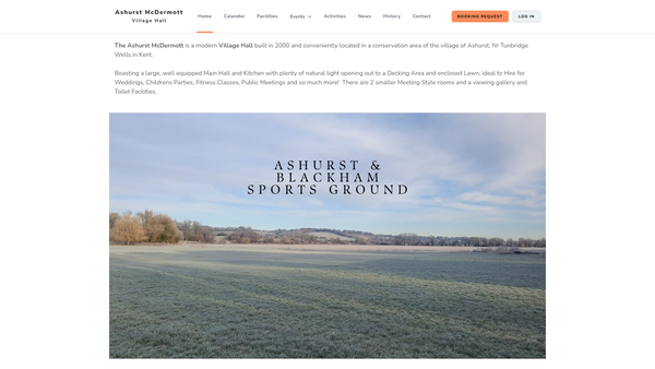 Screenshot of the The Ashurst Mcdermott Hall website