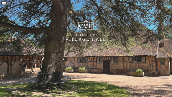 Screenshot of the Chilham Village Hall website