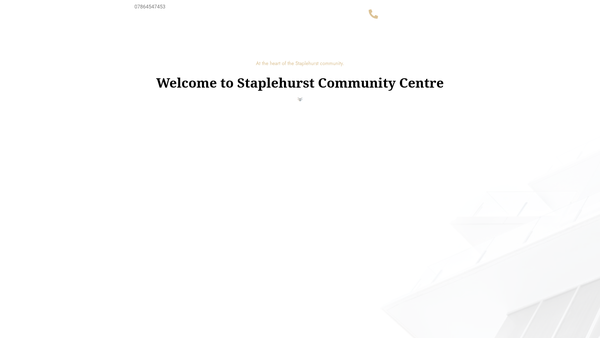Screenshot of the Staplehurst Village Centre website