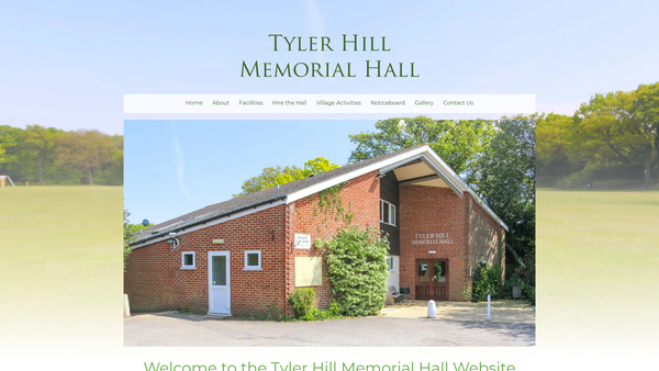 Screenshot of the Tyler Hill Memorial Hall website