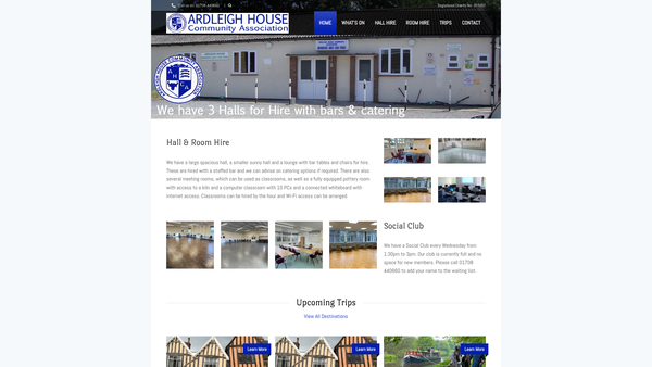 Screenshot of the The Ardleigh House Community Association website