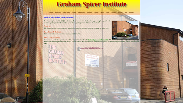 Screenshot of the The Graham Spicer Institute website