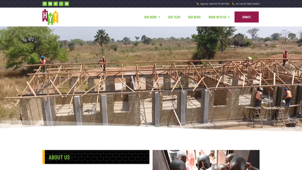 Screenshot of the The Haileybury Youth Trust website