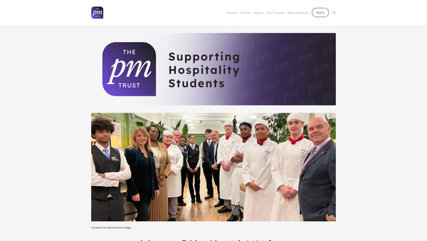 Screenshot of the Pm Trust website