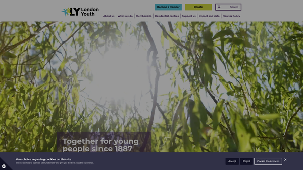 Screenshot of the The Federation Of London Youth Clubs website