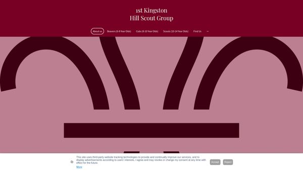 Screenshot of the 1st Kingston Hill Scout Group website