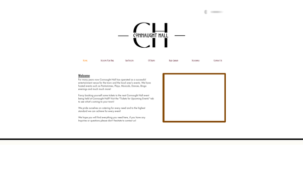 Screenshot of the Connaught Hall website