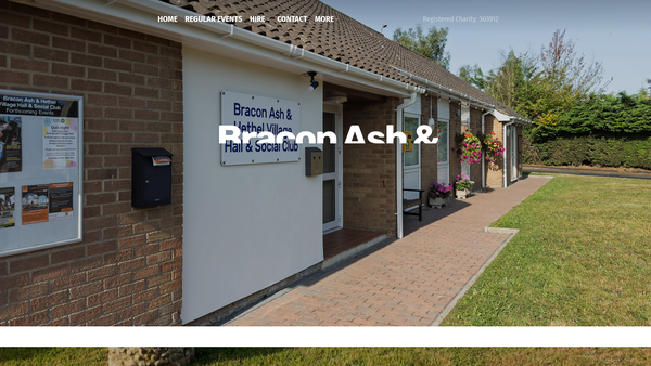 Screenshot of the Bracon Ash And Hethel Village Hall website
