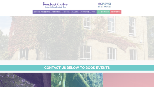 Screenshot of the Horstead Centre website