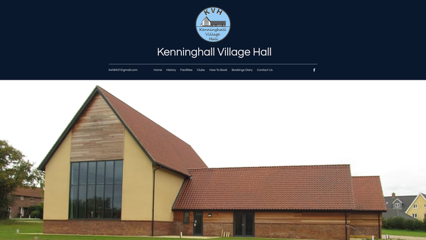 Screenshot of the Kenninghall Memorial Hall website