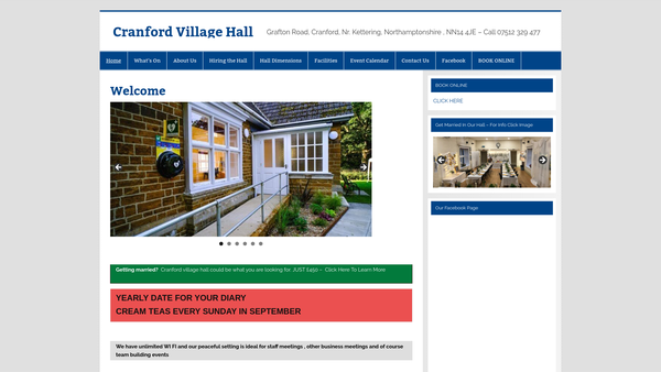 Screenshot of the Cranford Institute website