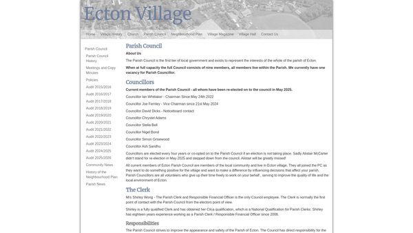 Screenshot of the Playing Field website