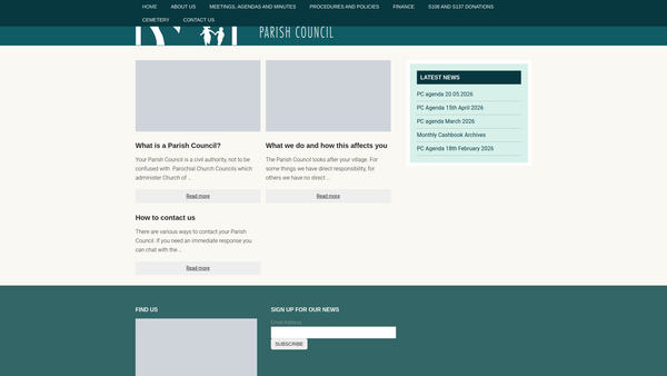 Screenshot of the Milton-Under-Wychwood Recreation Ground website