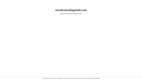 Screenshot of the Woodcote Village Hall website