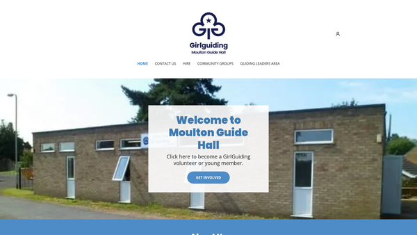 Screenshot of the 1st Moulton Girl Guides Company website