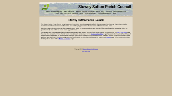 Screenshot of the The Bishop Sutton Recreation Ground website