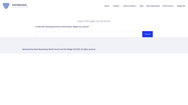 Screenshot of the Lady Alice Memorial Recreation Ground And Village Hall website