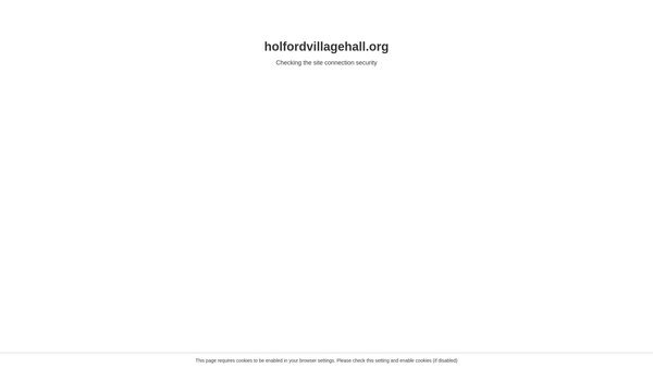 Screenshot of the Holford Village Hall website