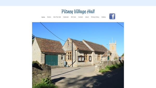 Screenshot of the Pitney Village Hall website