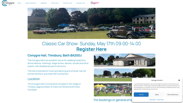 Screenshot of the The Conygre Trust website
