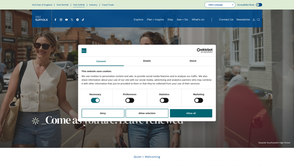Screenshot of the Village Hall Herringswell website