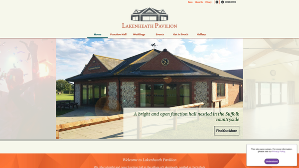 Screenshot of the Lakenheath Playing Field Association website