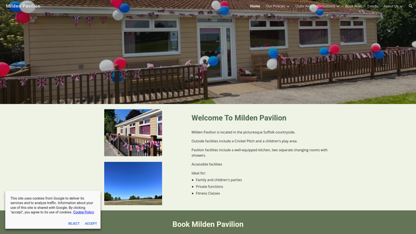 Screenshot of the Playing Field And Recreation Ground website