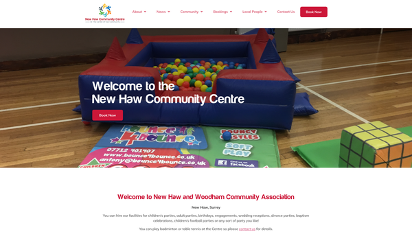 Screenshot of the New Haw & Woodham Community Association website