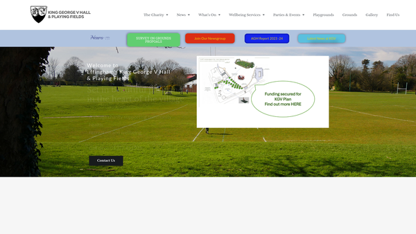 Screenshot of the Effingham Village Recreation Trust website