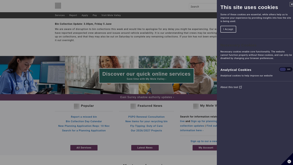 Screenshot of the Chrystie Recreation Ground website