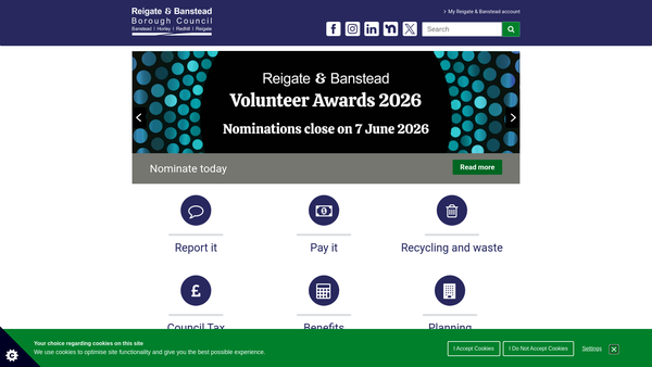 Screenshot of the Recreation Ground website