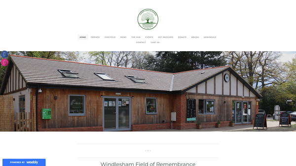 Screenshot of the Windlesham Field Of Remembrance website
