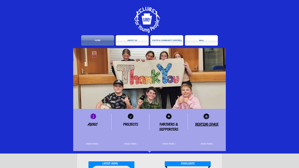 Screenshot of the Surrey Clubs For Young People website