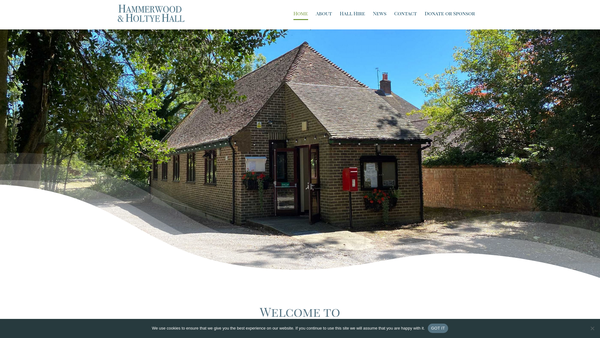 Screenshot of the Hammerwood And Holtye Hall website