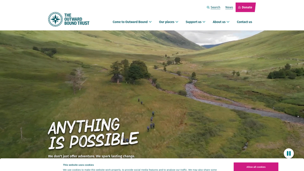 Screenshot of the Stafford House Trust website