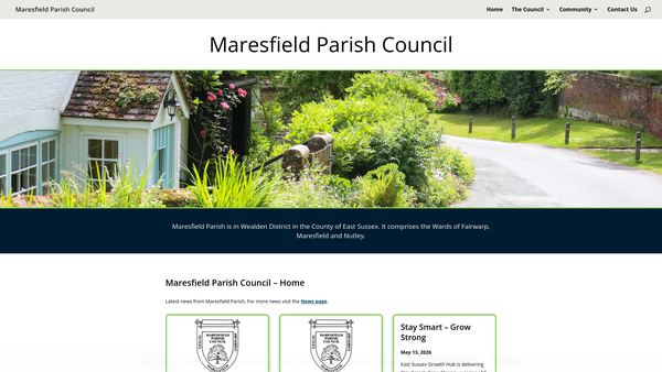 Screenshot of the Public Park And Recreation Ground website