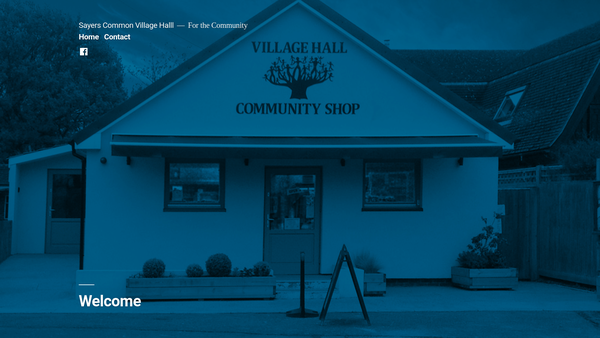 Screenshot of the The Sayers Common Village Hall website