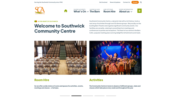 Screenshot of the Southwick Community Association website