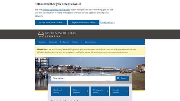 Screenshot of the Highdown Tower Garden And Pleasure Ground website
