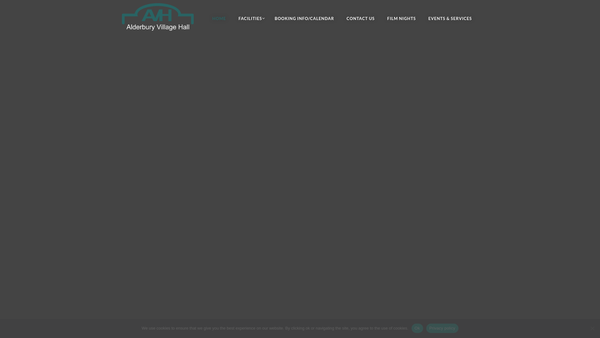 Screenshot of the Alderbury Village Hall website