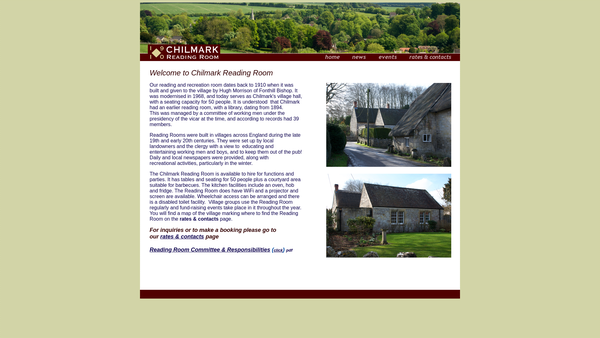 Screenshot of the Chilmark Reading Room website