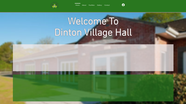 Screenshot of the Dinton Village Hall website