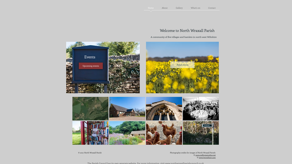 Screenshot of the North Wraxall Village Hall website