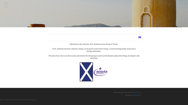 Screenshot of the St Andrew's (Yeovil) Scout Group website