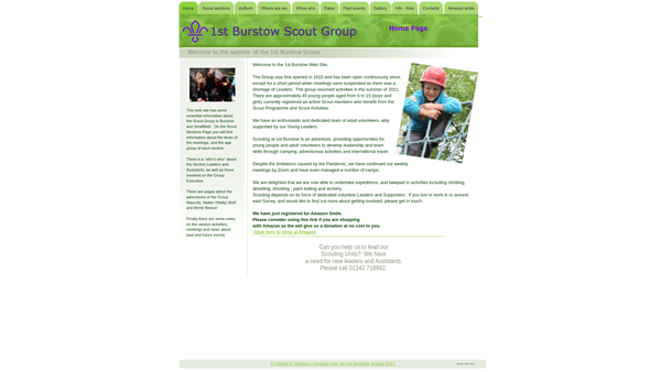 Screenshot of the 1st Burstow Scouts website